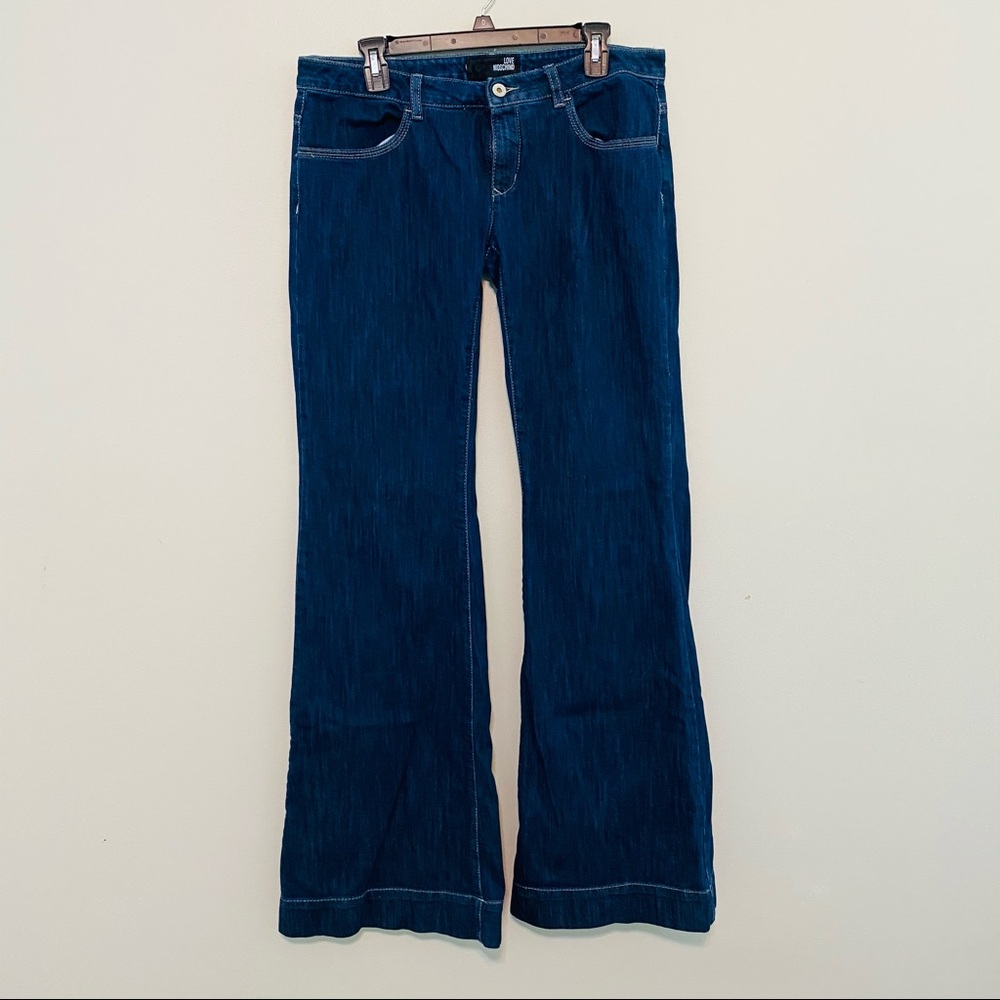 Love Moschino Dark Wash Flare Jeans Size 32